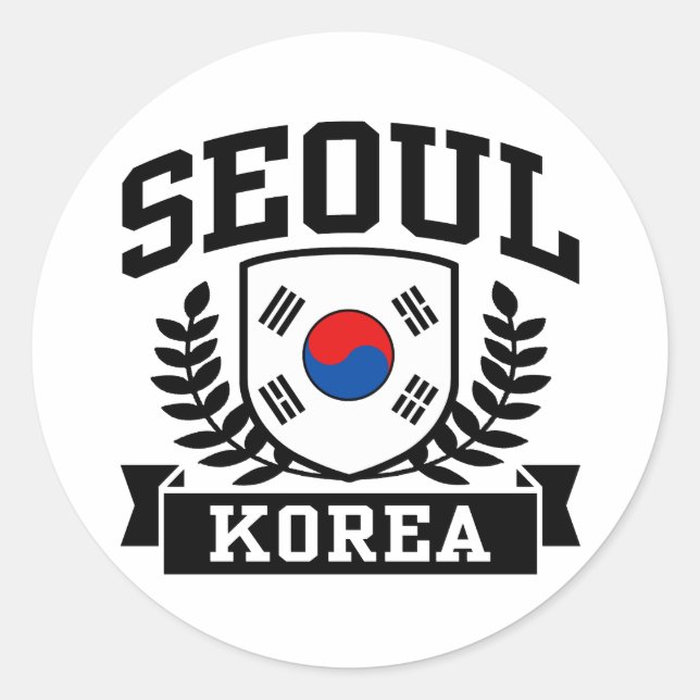 Seoul Korea Classic Round Sticker (Front)