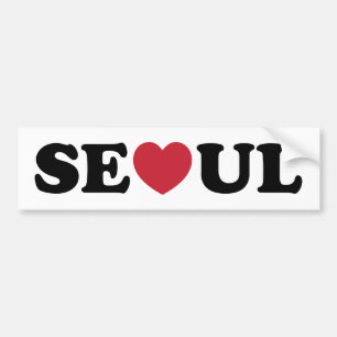 Seoul Love Heart Bumper Sticker
