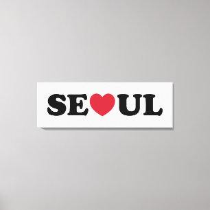 Seoul Love Heart Canvas Print
