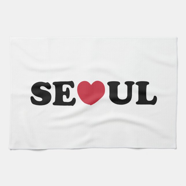 Seoul Love Heart Kitchen Towel (Horizontal)