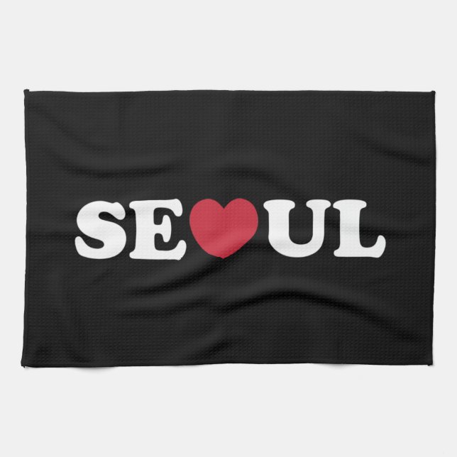 Seoul Love Heart Kitchen Towel (Horizontal)