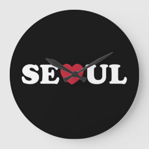 Seoul Love Heart Large Clock