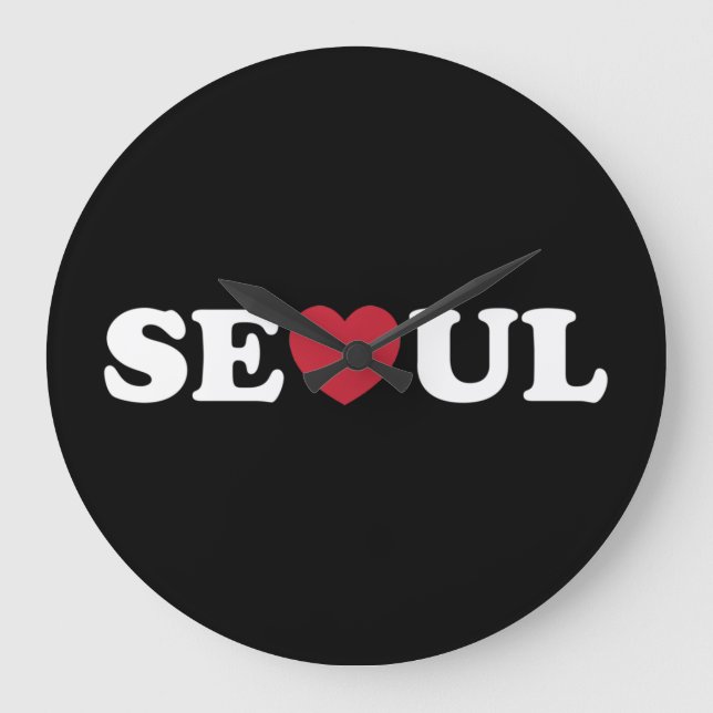 Seoul Love Heart Large Clock (Front)