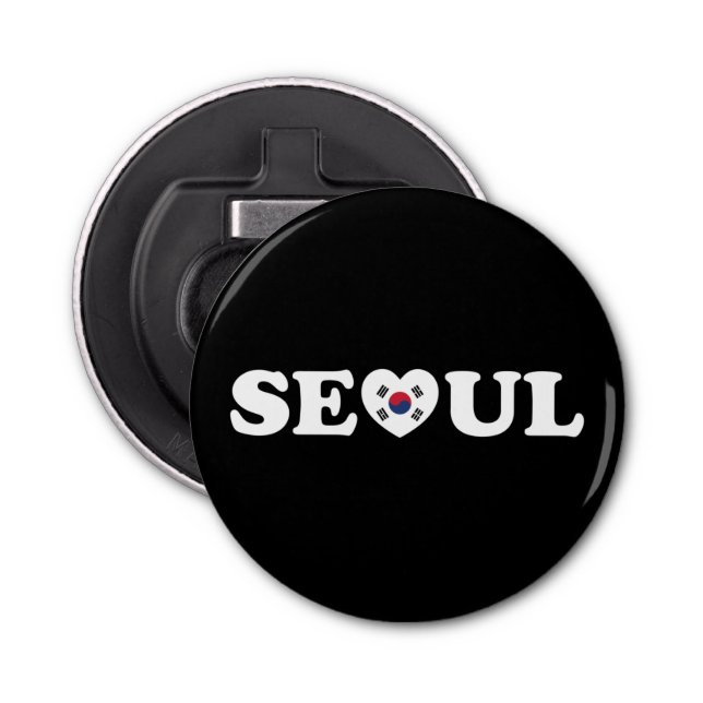 Seoul Love Heart Taegeukgi Flag Bottle Opener (Front)
