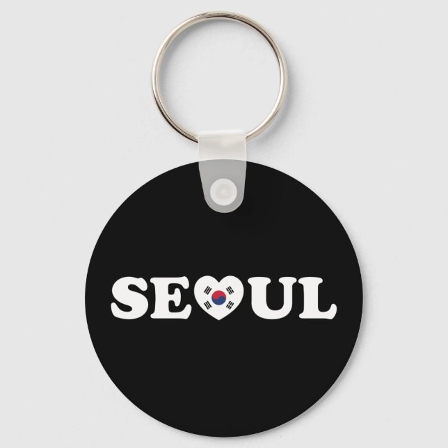 Seoul Love Heart Taegeukgi Flag Keychain (Front)