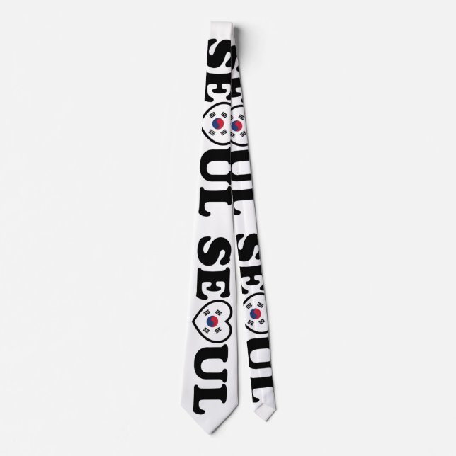 Seoul Love Heart Taegeukgi Flag Tie (Front)