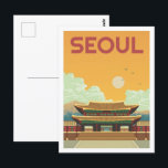 Seoul North Korea Famous Travel Place Illustration Postcard<br><div class="desc">Seoul North Korea Famous Travel Place Illustration Landscape</div>