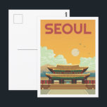 Seoul North Korea Famous Travel Place Illustration Postcard<br><div class="desc">Seoul North Korea Famous Travel Place Illustration Landscape</div>