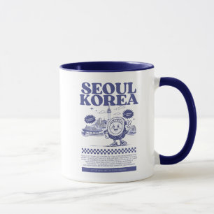 Seoul South Korea Kimbap Retro City Mug