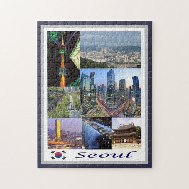 Seoul - South Korea - Mosaic - Jigsaw Puzzle (Vertical)
