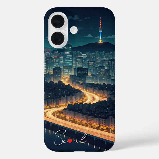 Seoul South Korea Night view Case-Mate iPhone Case (Back)