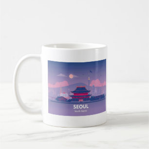 Seoul South Korea Pastel Travel Design Coffee Mug
