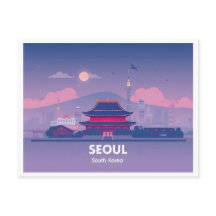 Seoul South Korea Pastel Travel Design