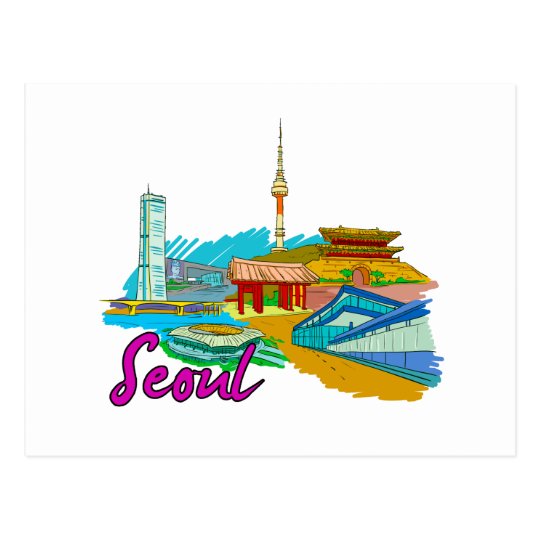 Seoul - South Korea.png Postcard