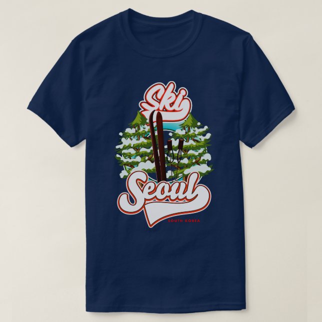 Seoul South Korea Ski T-Shirt (Design Front)