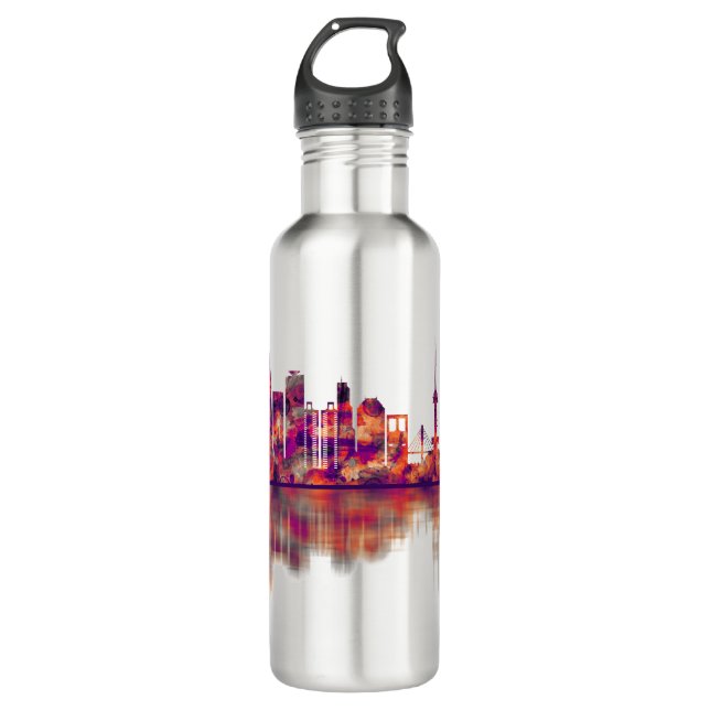 Seoul South Korea Skyline 710 Ml Water Bottle (Front)