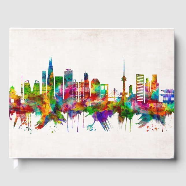 Seoul South Korea Skyline Guest Book (Front)
