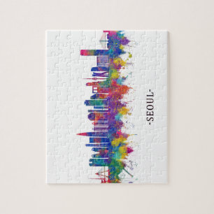 Seoul South Korea Skyline Jigsaw Puzzle