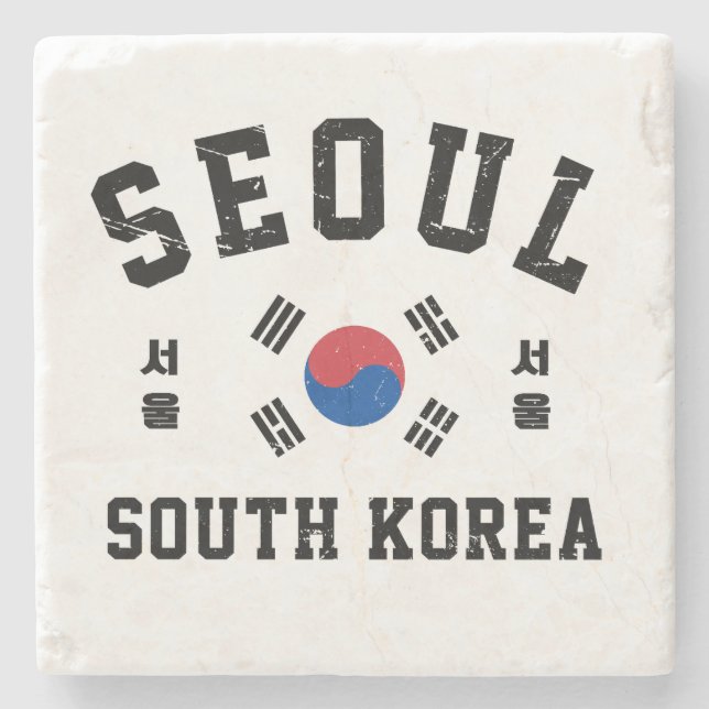 Seoul South Korea  Stone Coaster (Front)