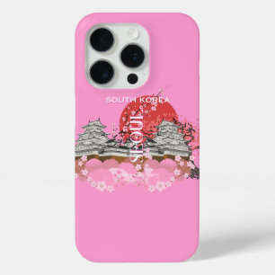 Seoul South Korea Travel Art iPhone 15 Pro Case
