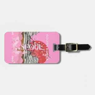 Seoul South Korea Travel Art Luggage Tag