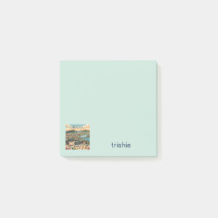 Seoul South Korea Travel Art Vintage Personalize Post-it Notes