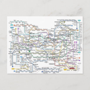 Seoul Subway Map Postcard