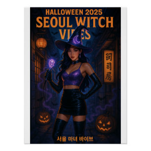 Seoul Witch Vibes – Halloween 2025 Poster