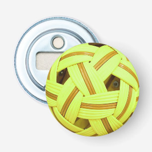 Sepak Takraw ball Yellow Sports Bottle Opener