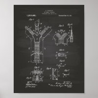 Separable Fastener 1917 Patent Art Chalkboard