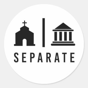 Separate Church and State Classic Round Sticker