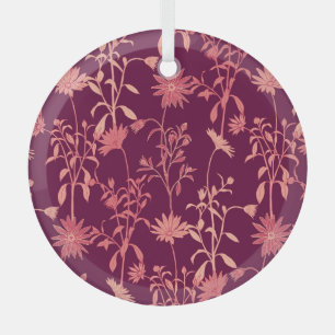 Separate Elements: Floral Vintage Glass Ornament