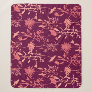 Separate Elements: Floral Vintage Sherpa Blanket
