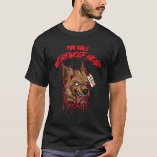 Separate Head Werewolf Head Halloween Costume T-Shirt