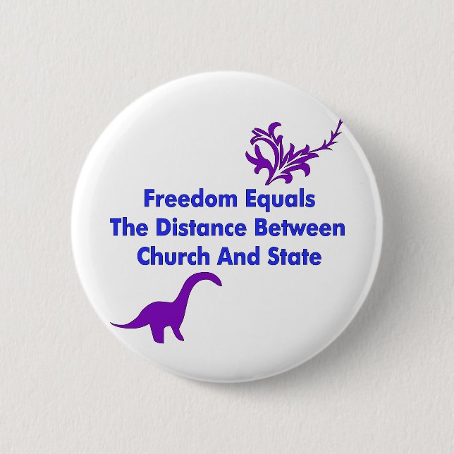 Separation of Church and State 2 Inch Round Button (Front)