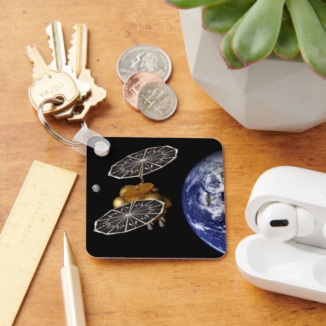 Separation Of Entry Vehicle On A Mars Mission. Keychain (Desk)