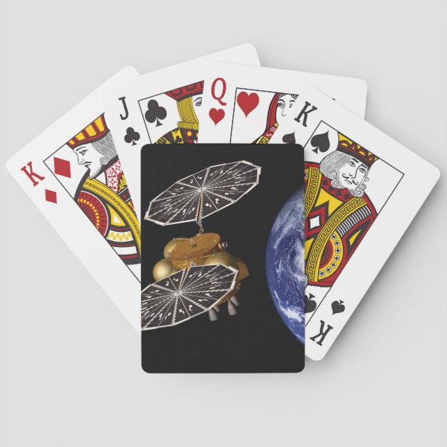 Separation Of Entry Vehicle On A Mars Mission. Playing Cards (Back)