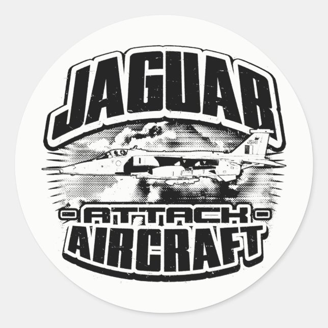 SEPECAT Jaguar Classic Round Sticker (Front)