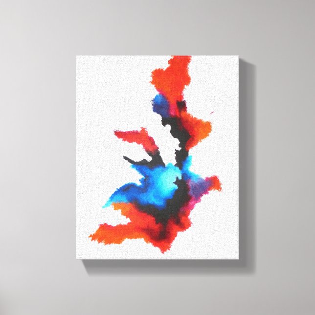Sepia Abstract Art Expressionism Acrlylic Painting Canvas Print (Front)
