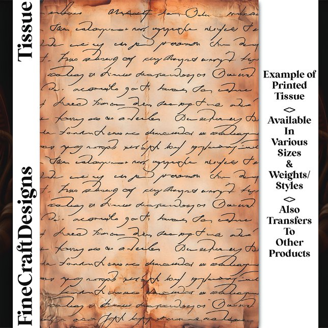 Sepia Aged Paper Elegant Writing DC8c Decoupage (Creator Uploaded)