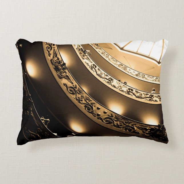Sepia Architecture Accent Pillow (Front)