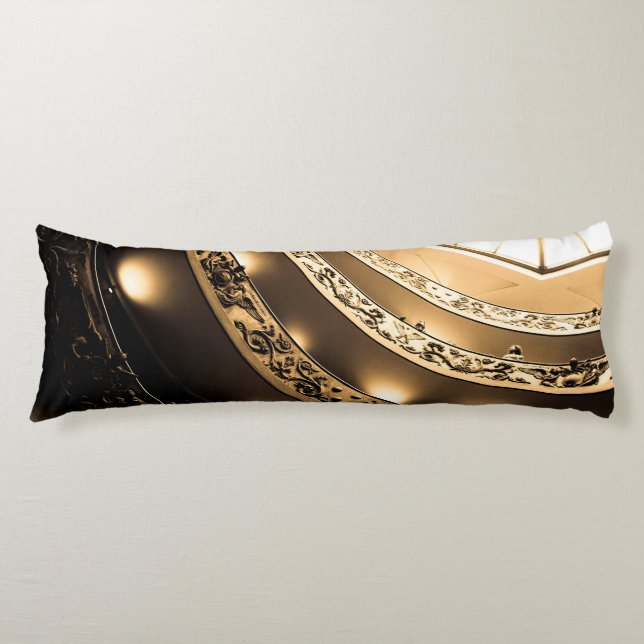 Sepia Architecture Body Pillow (Front)