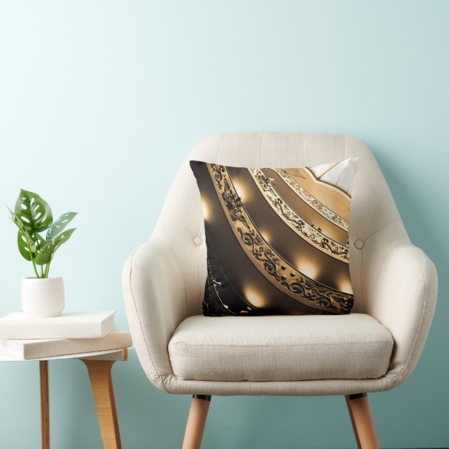 Sepia Architecture Throw Pillow (Chair)