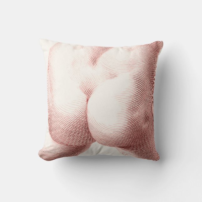 Sepia Artistic Bottom Throw Pillow (Front)