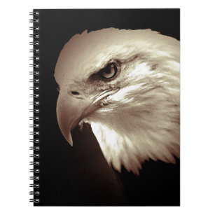 Sepia Bald Eagle Notebook