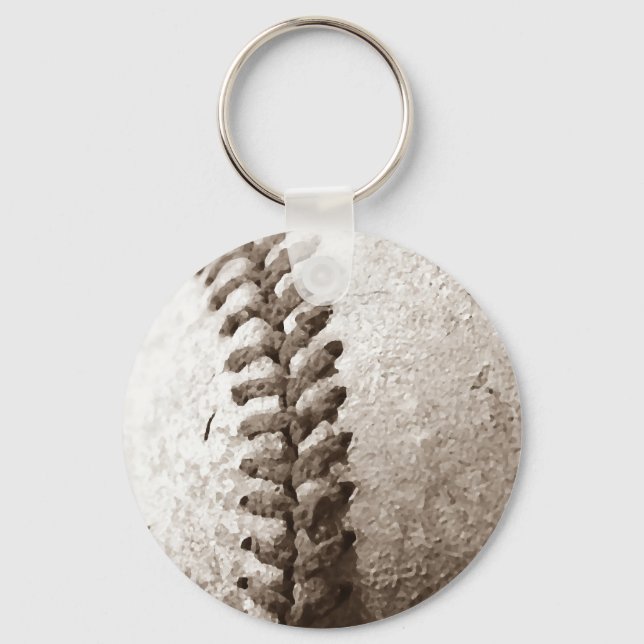Sepia Baseball Keychain (Front)