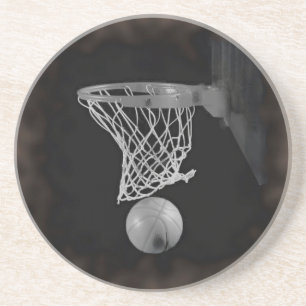 Sepia Basketball Coaster