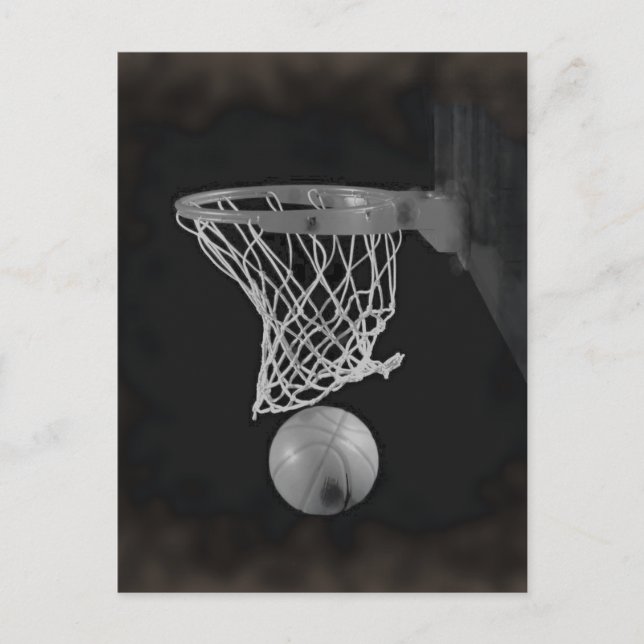 Sepia Basketball Postcard (Front)