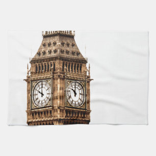 Sepia Big Ben Tower Kitchen Towel