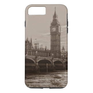 Sepia Big Ben Tower Palace of Westminster Case-Mate iPhone Case